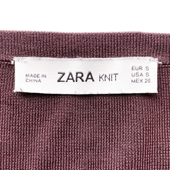 Zara Burgundy Crop Top - Picture 4 of 6